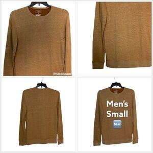 Men's Sonoma S Small 34 - 36 Shirt Top Crewneck Jersey Long Sleeve Taupe NWOT